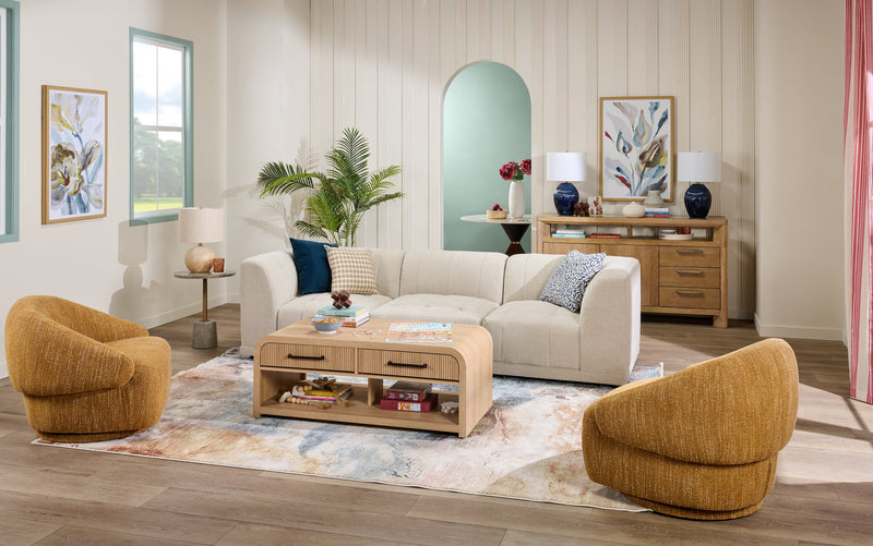 Villa Swivel Accent Chair - Mustard