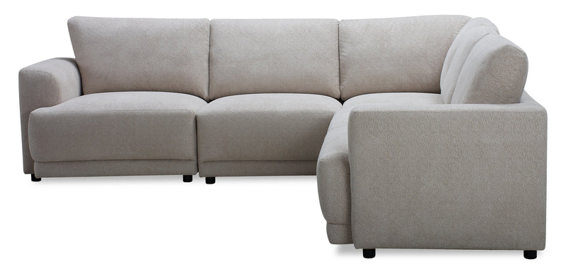 Voyage Modular 5-Piece Fabric Sectional with Removable Back Cushions – Taupe