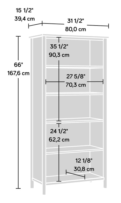 Whitaker Point 31.5\" Commercial Grade 5-Shelf Bookcase - Natural Maple