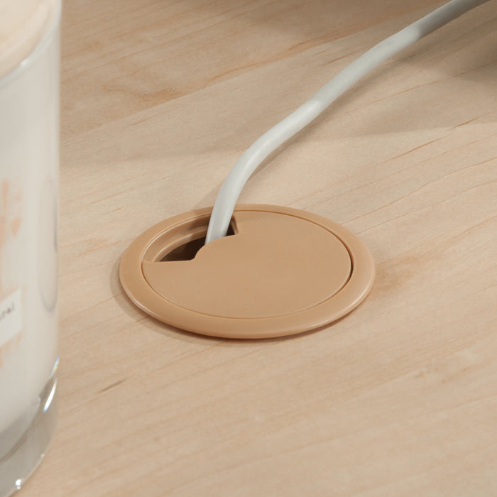 Whitaker Point 94.13\" Commercial Grade L-Shaped Office Desk with Storage & Keyboard Tray - Natural Maple