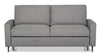 Wilson 77.5\" Linen-Look Fabric Sleeper Sofa with Drop-Down Back Cushions and Metal Legs - Solis Grey 