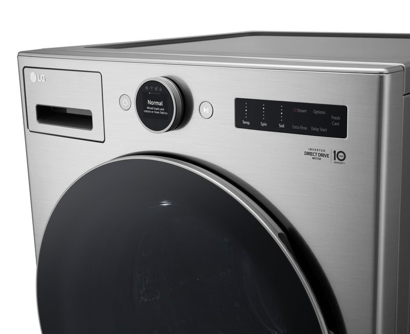 LG 5.2 Cu. Ft. Front-Load Washer with AI DD™ and 7.8 Cu. Ft. DirectDrive® Heat Pump Dryer 