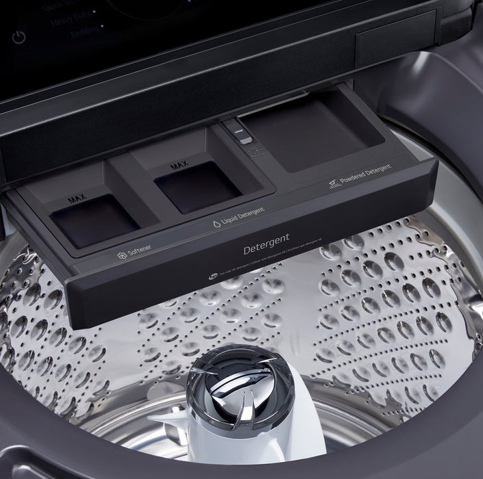 LG 6.1 Cu. Ft. Top-Load Washer with EasyUnload™ and 7.3 Cu. Ft. Electric Dryer with EasyLoad™ - Black