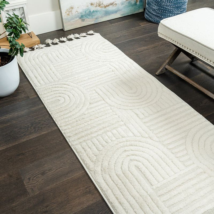 Quinto Geo Circles Shag Area Rug - 2'7\" x 8'