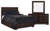 Yorkdale 5pc Bedroom Set with 6-Drawer Storage Bed, Dresser & Mirror, Made in Canada, Brown - Queen Size
