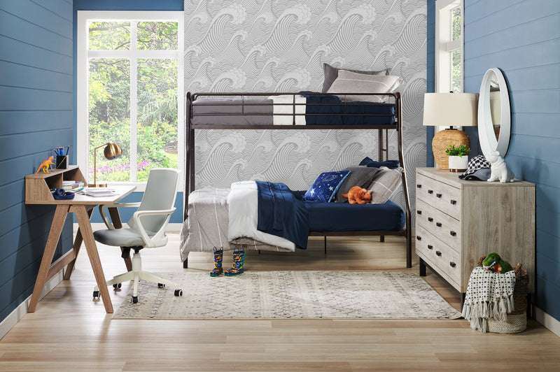 Zen Bedroom 6-Drawer Dresser, 62\"W x 35.6\"H - Grey