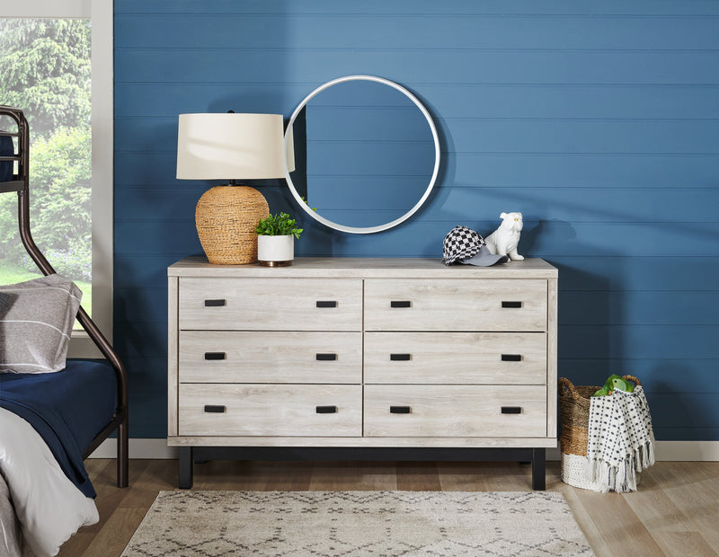 Zen Bedroom 6-Drawer Dresser, 62\"W x 35.6\"H - Grey
