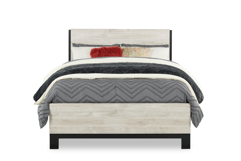Zen Panel Bed, Light Grey - King Size