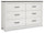 ["Zoey Bedroom 6-Drawer Dresser, 58.3##PACKAGEDETAILSquot;W x 37.1##PACKAGEDETAILSquot;H - Two-tone White & Brown"]