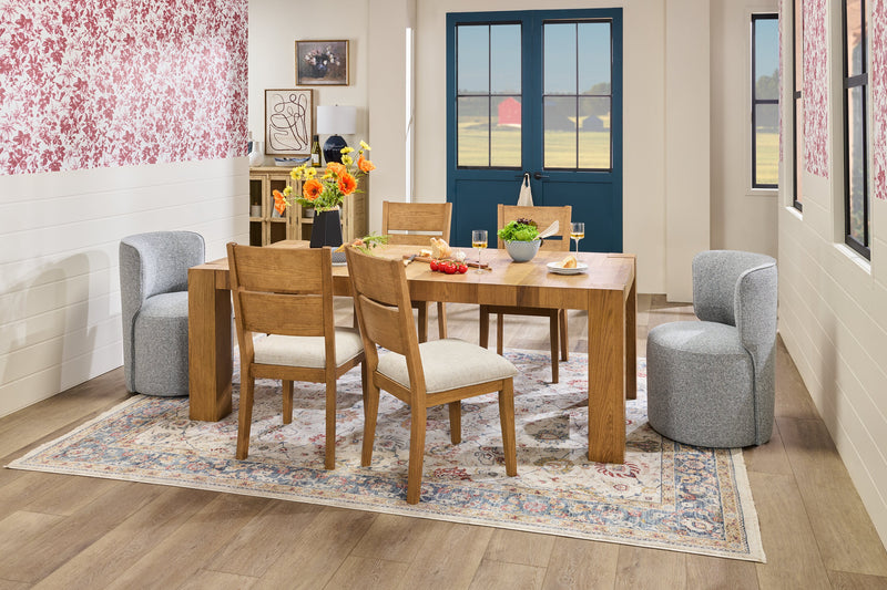 Zola Gliding Dining Chair with Polyester Fabric - Grey