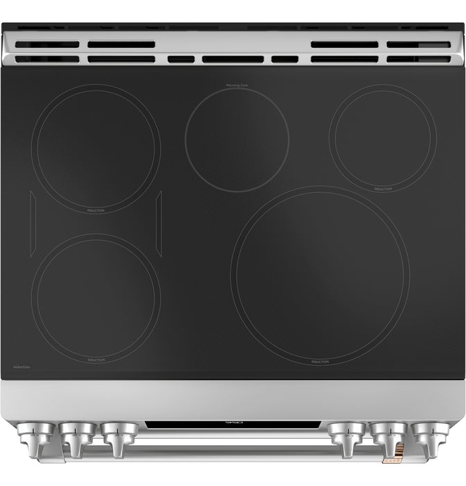 Cafe 7 Cu. Ft. Smart Induction Range with True European Convection and Self Clean Racks - Stainless Steel - CCHS950P2MS1