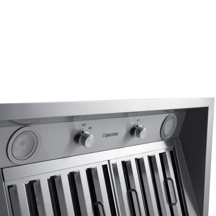Ancona Pro 34\" Ducted Stainless Steel Insert Range Hood - AN-1330