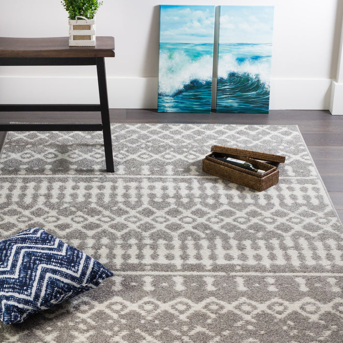 Lavan L Grey Mor 3x5 Area Rug