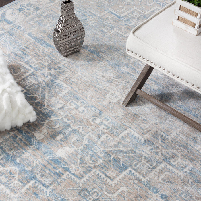Shi Vin Diamond Blue 3x5 Area Rug