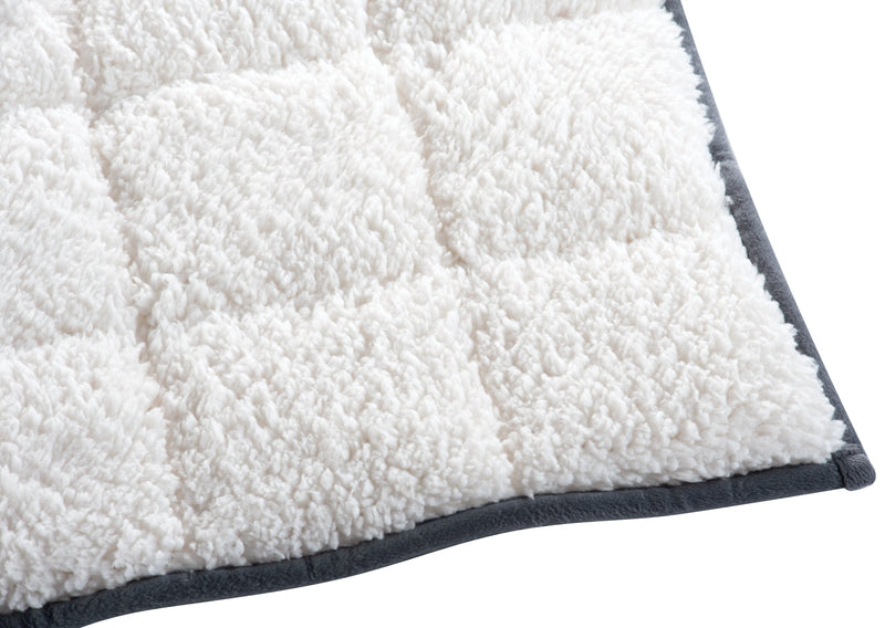 Weighted Sherpa Throw - Grey