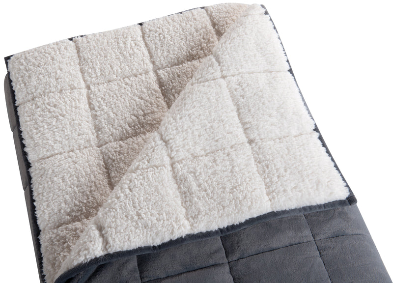 Weighted Sherpa Throw - Grey