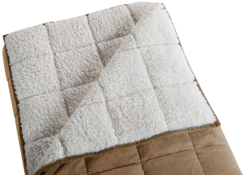 Weighted Sherpa Throw - Taupe