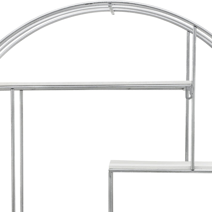 Silver Round Wall Shelf