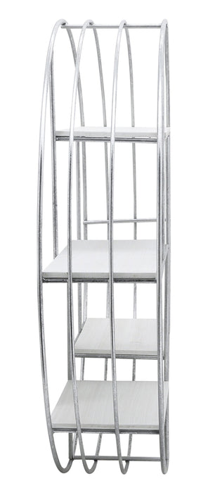 Silver Round Wall Shelf