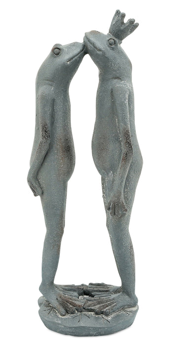 Black 16\" Outdoor Resin Frog Figure