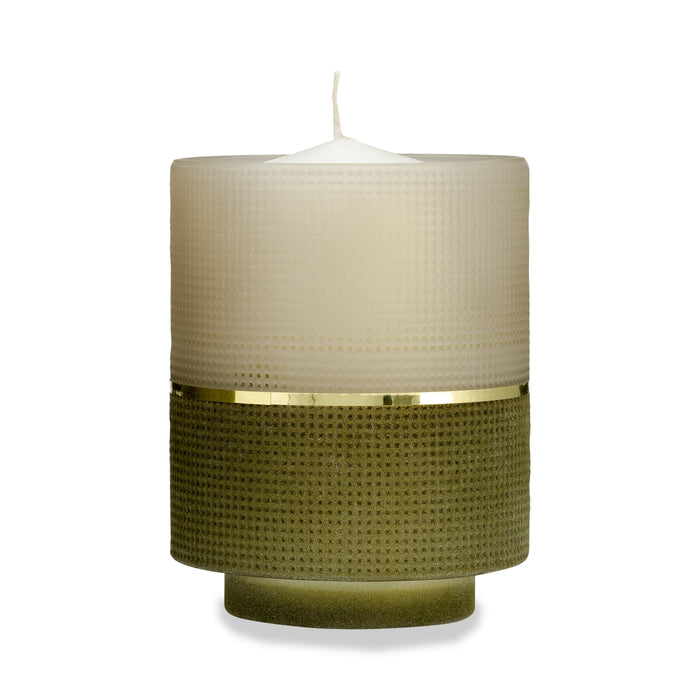 Green 6\" Glass Candle Holder