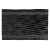 Vinyl Placemat Mackenzie Black - Set of 12