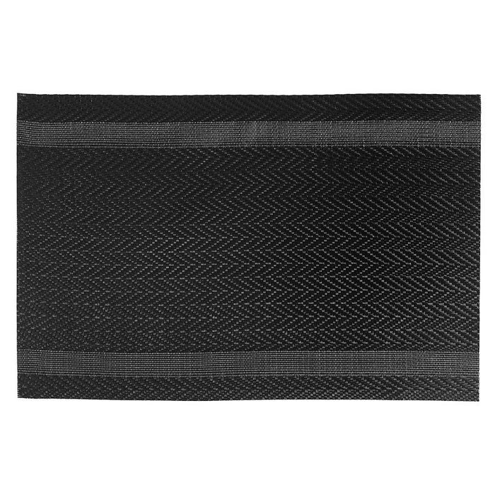 Vinyl Placemat Mackenzie Black - Set of 12