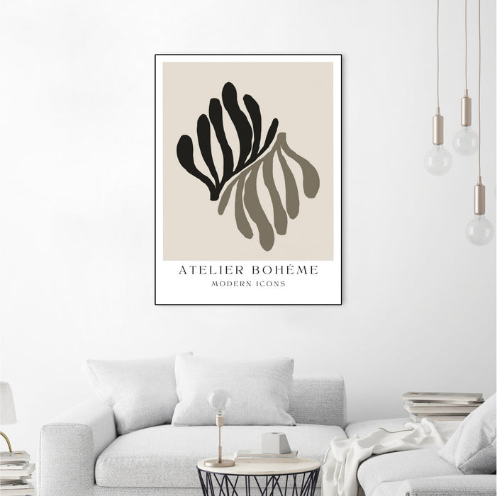 \"Atelier Bohème No.1\" Canvas Framed Black 24x32 Wall Art