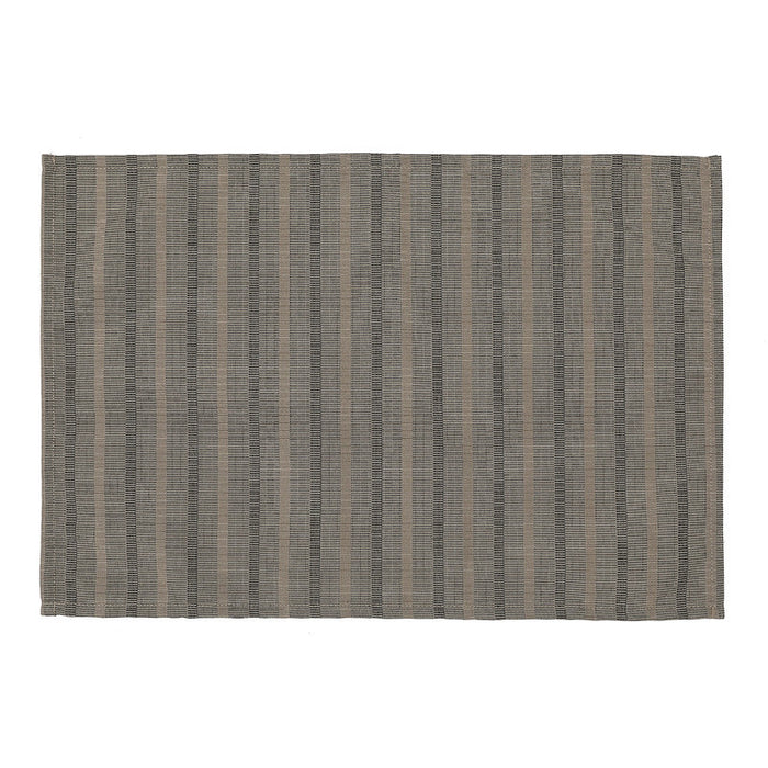 Stripe Outdoor Placemat Taupe - Set of 12