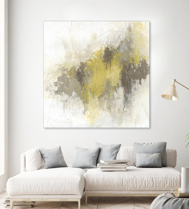 \"Saffron Abstract I\" Giant Art 54x54 Wall Art