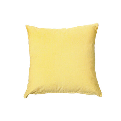 Chambray Cushion with Zipper Yellow - Set of 2 Cushions|Coussin jaune en chambray avec fermeture à glissière - ensemble de 2 coussins