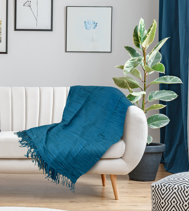 Sion Blue Throw Blanket - 50x60