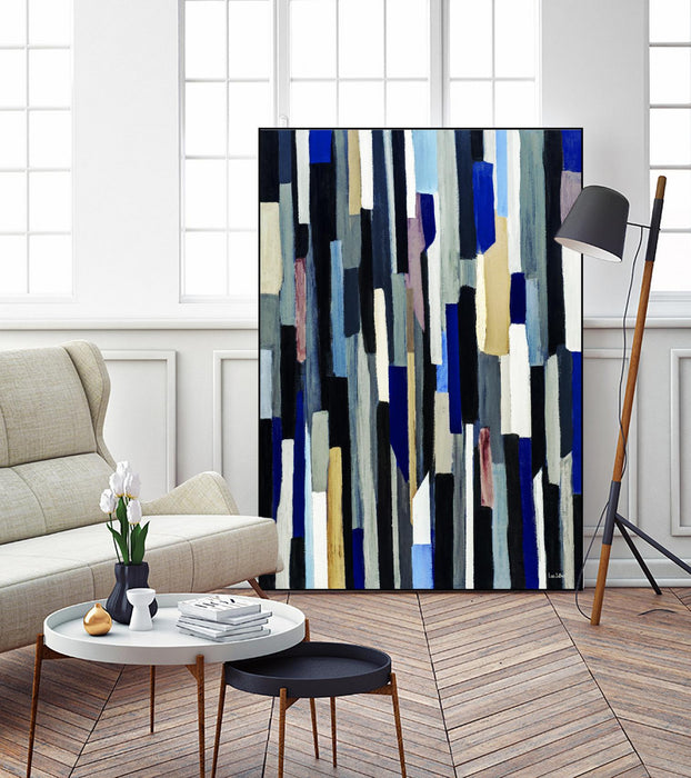 \"Modernday\" Canvas Framed Black 24x36 Wall Art