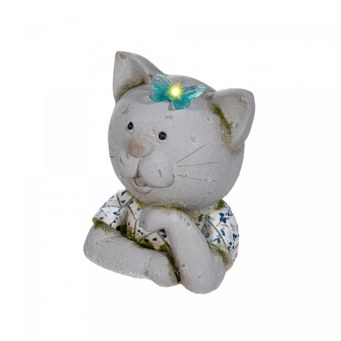 Mango Solar Power Outdoor Figurine Cat Figure
