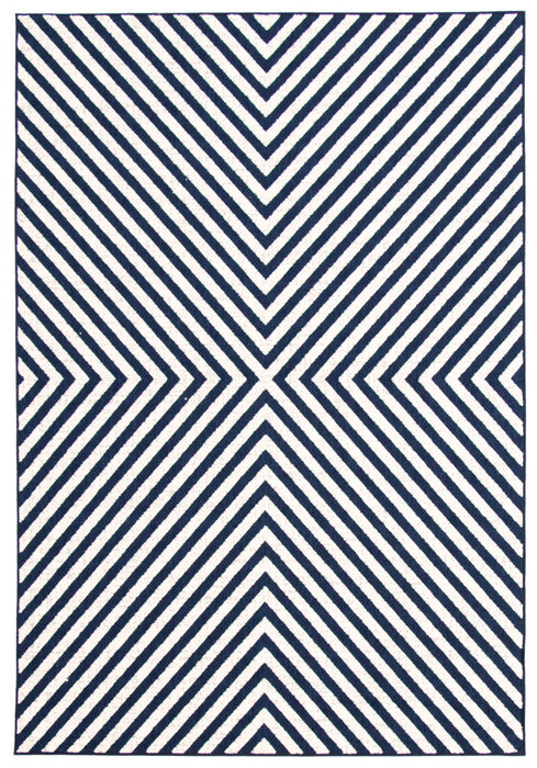 Dodie Blue-Ivory 3'11\" x 5'7\" Area Rug