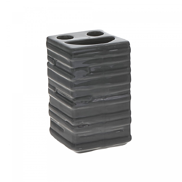 Ceramic Toothbrush Holder Grey Slate Bath Accessories