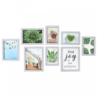 8 Pc Gallery Frame Set Pewter Frames