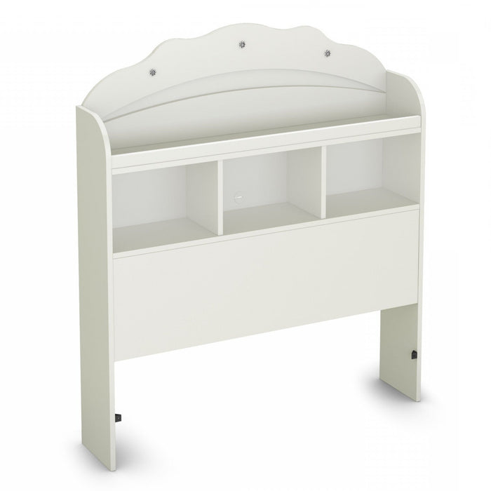 Tiara Twin Bookcase Headboard - Pure White