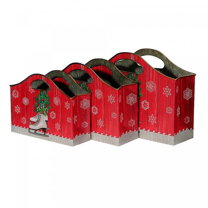 3pc Nesting Metal Magazine Holder Skates Storage