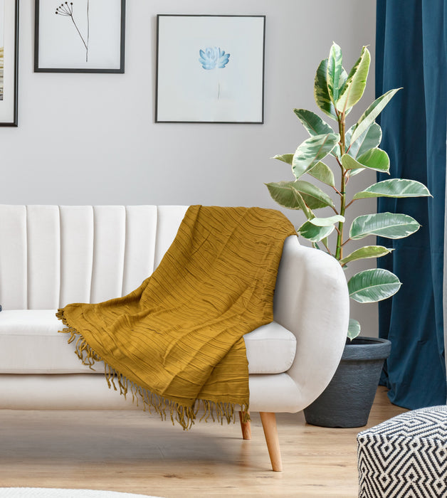 Sion Curry Throw Blanket - 50x60