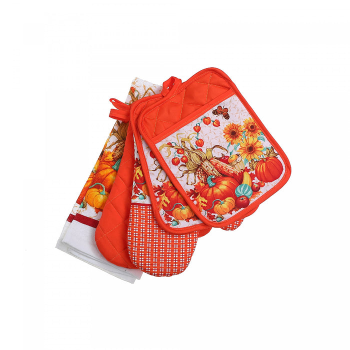 5 Pc Kitchen Set Happy Harvest - Set of 2 Kitchen Linen