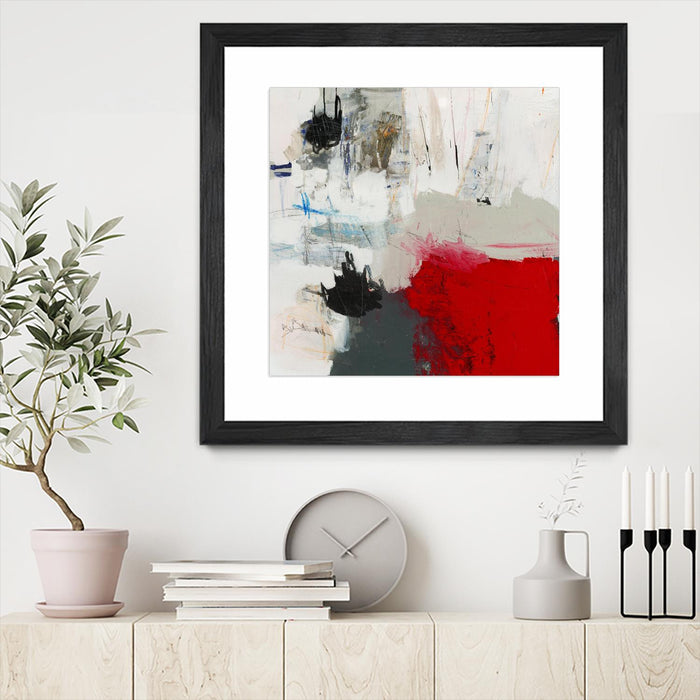 \"The Mountain Comes To You\" Matted and Framed Black 30x30 Wall Art