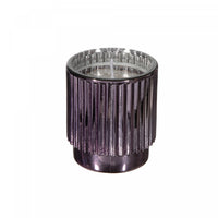 4.6 Oz Ribbed Electroplated Scented Candle Tropical Dreams - Set of 2
