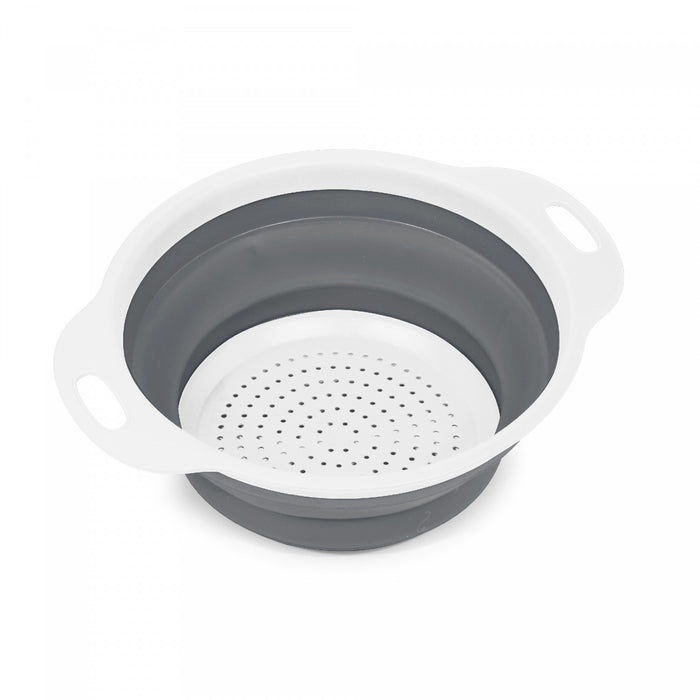 Collapsible Colander Small White/Grey - Set of 2 Cookware