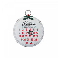 Metal Ornament Shaped Advent Calendar Wall Decor
