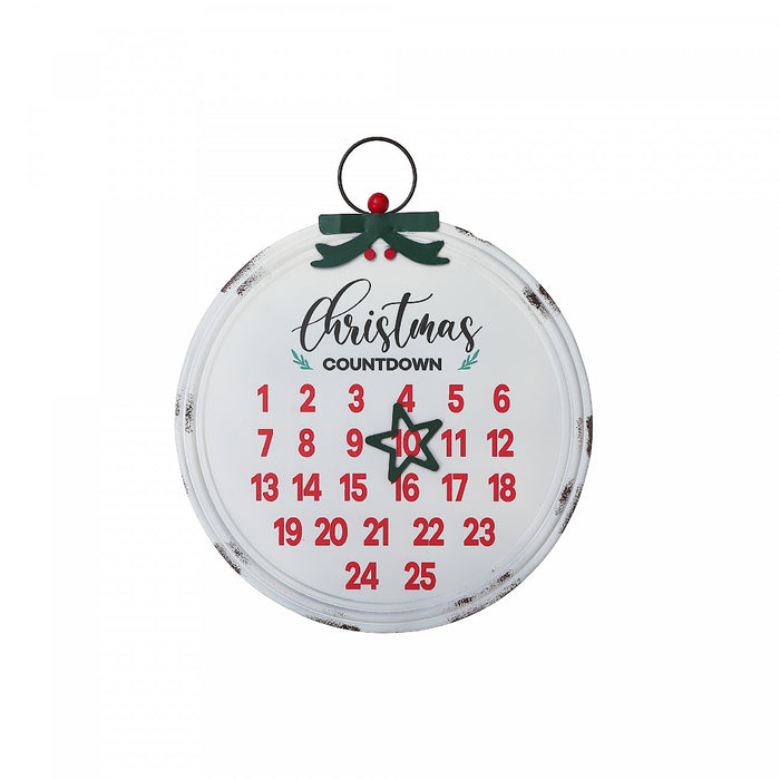 Metal Ornament Shaped Advent Calendar Wall Decor