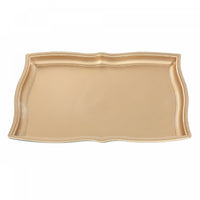 Rect. Serving Tray Bracket Gold 14 x 9.5 - Set of 2