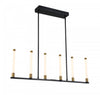 Infiniti Matte Black & Brass 6-Light Integrated LED Island Light