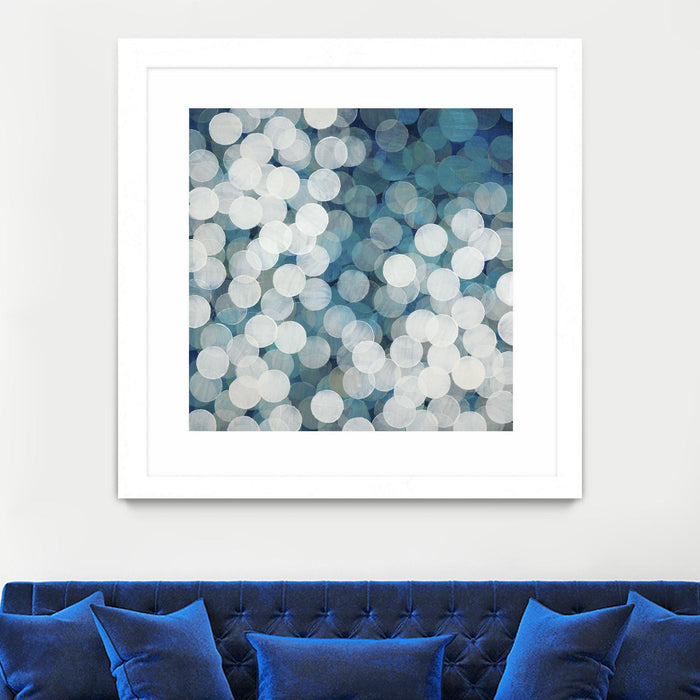 \"Head In The Clouds\" Matted and Framed White 30x30 Wall Art