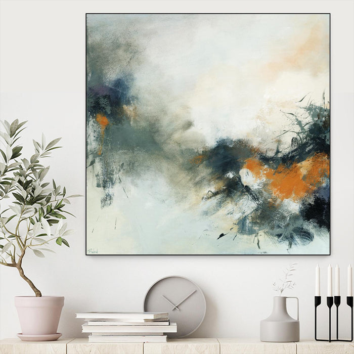 \"Transition\" Canvas Framed Black 20x20 Wall Art